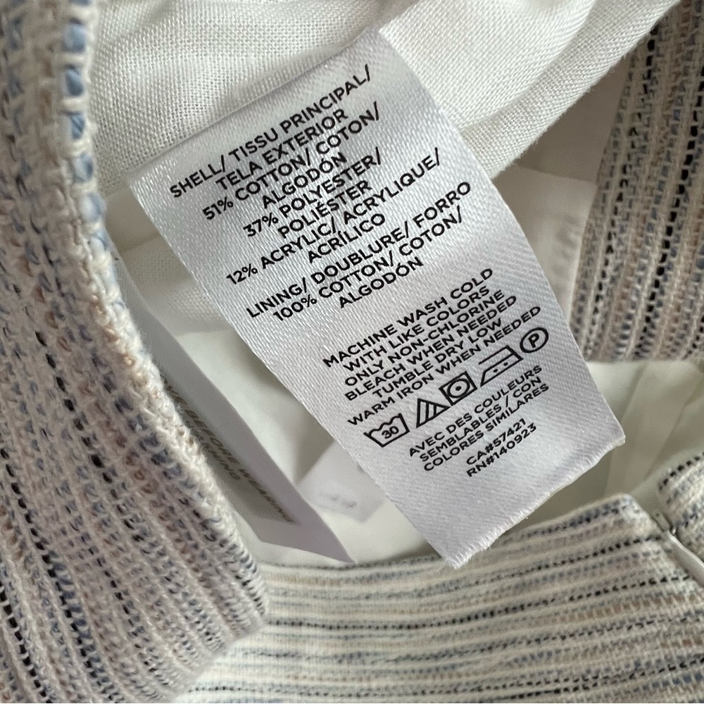 NWT Loft  Tweed Pocket Shift Skirt Size 12 Textured Stripe Preppy Mod-chic Retro - Picture 12 of 12